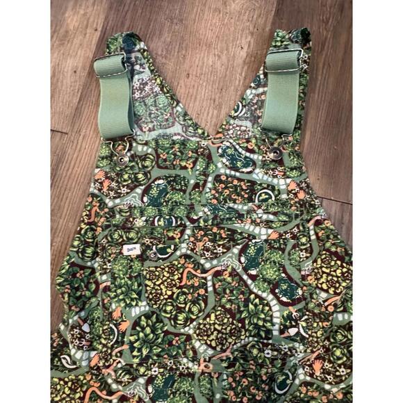 DULUTH Trading Co Heirloom Gardening Bib Overalls Shorts Succulent Green Sz M - Picture 2 of 7